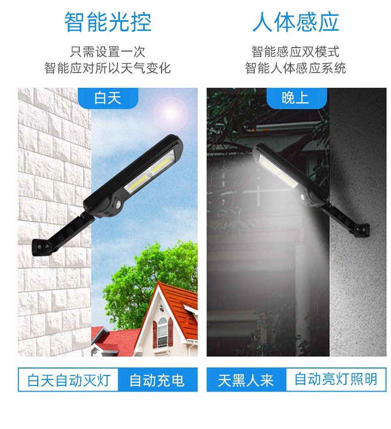Solar outdoor lamps, human body sensor lamps, garden lamps, household lighting integrated, outdoor ultra-bright high-power street lamps pic 4