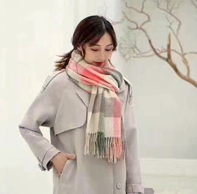 2020格子围巾秋冬季新款双面仿羊绒女加厚长款保暖披肩时尚百搭详情14