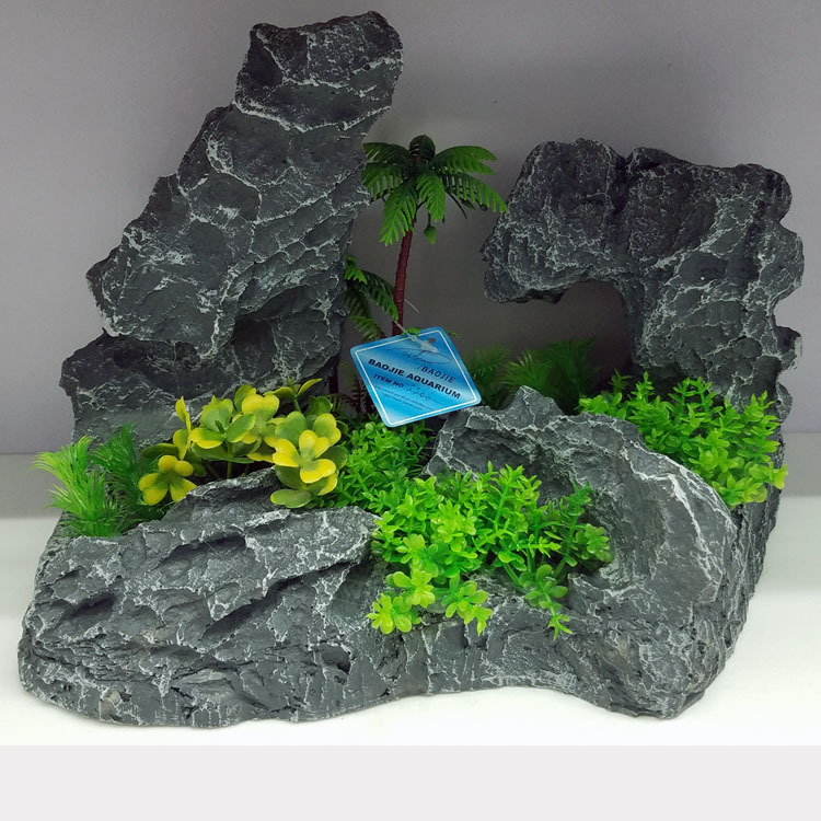 供应水族造景装饰工艺品 水族鱼缸装饰假山详情29