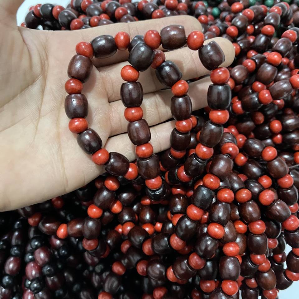 New colored beaded wood bracelet, wooden bracelet accessory, jewelry, exquisite bracelet, one-yuan and two-yuan small gift pic 18