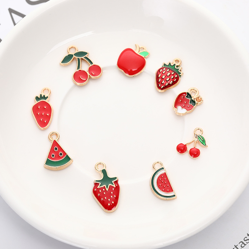 Factory wholesale diy alloy small pendants, fruit series collection, pendants, earrings, necklaces, bracelets and accessories pic 2