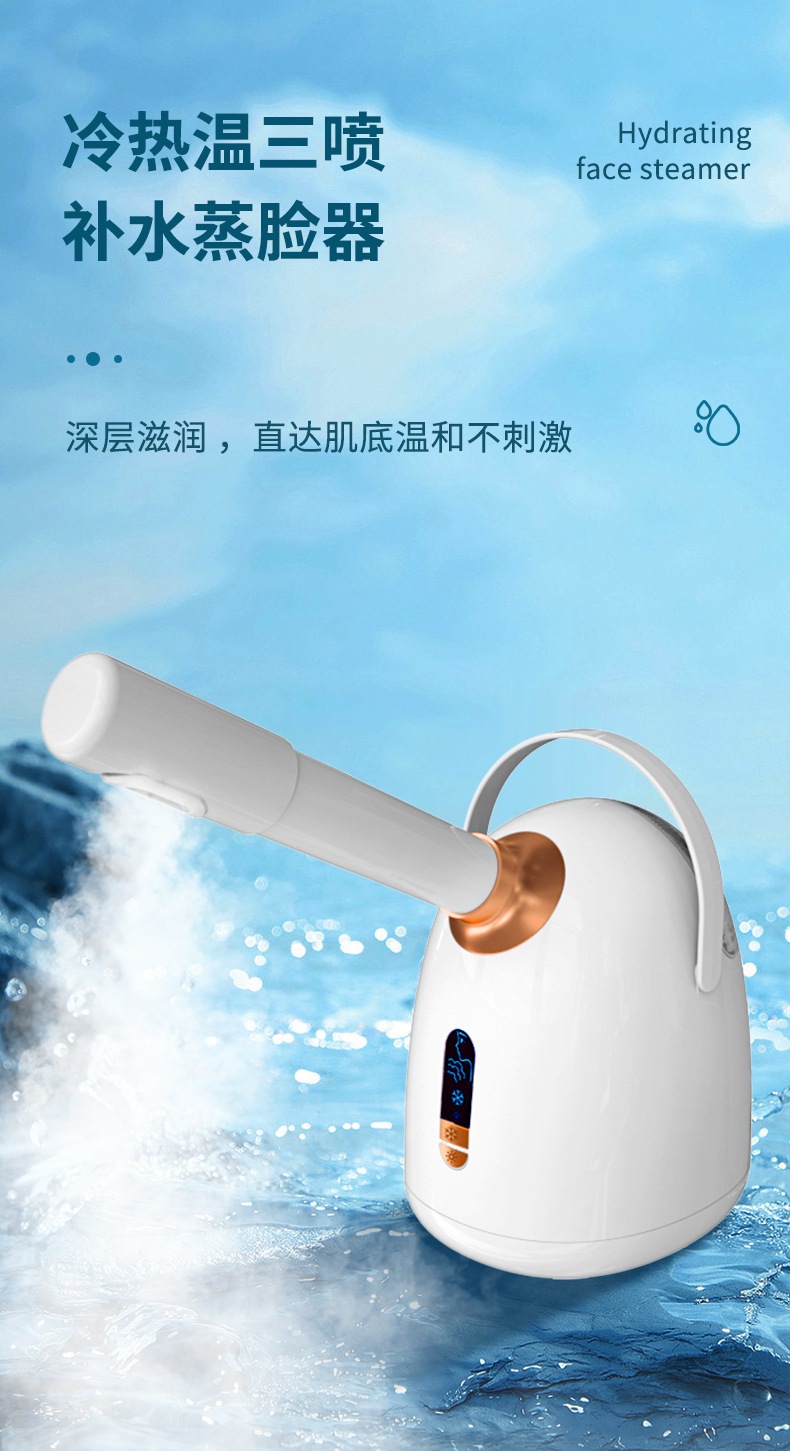蒸脸器冷热双喷美容院香薰精油果蔬脸部加湿喷雾器家用美容补水仪详情4