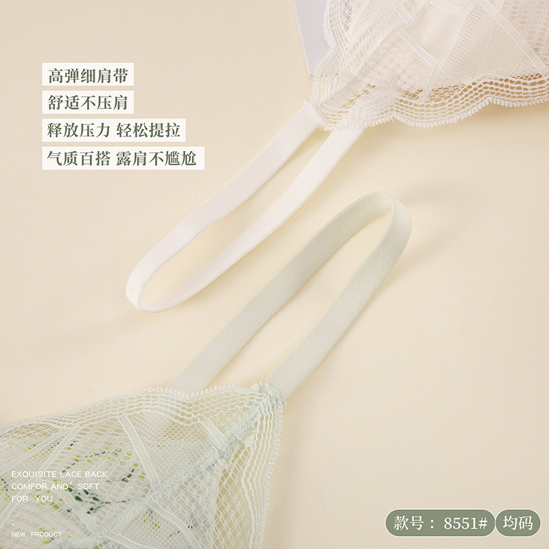 高品质新款翠花蕾丝背心托胸固定杯内衣收副乳田园风少女无缝裹胸详情16