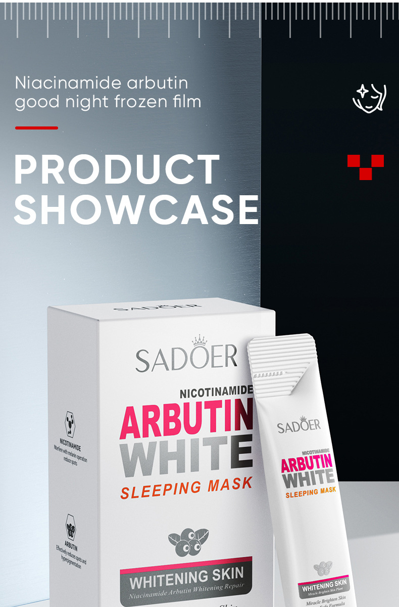 Cross-border export of SADOER nicotinamide arbutin sleep mask in English pic 17
