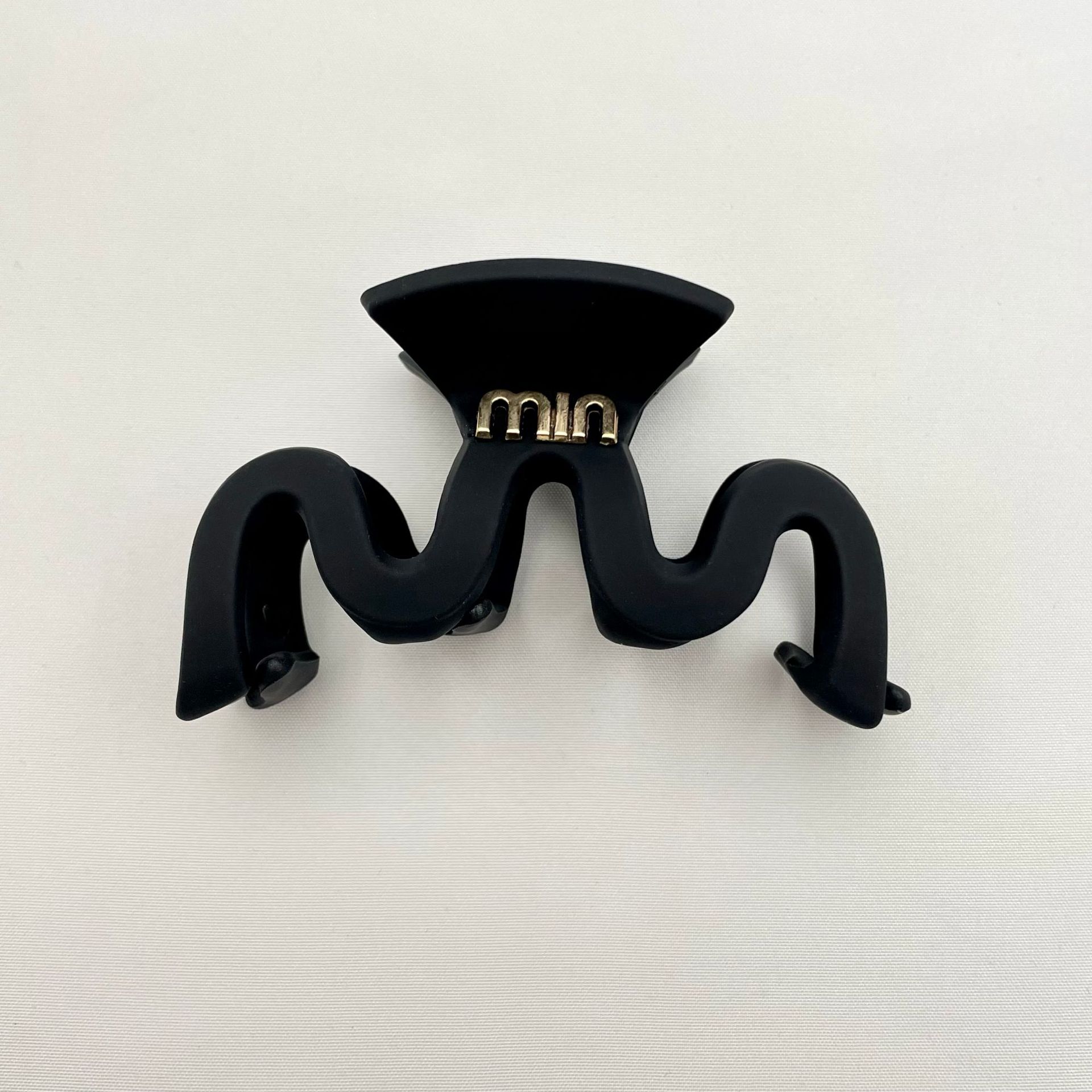 黑色橡皮漆磨砂抓夹 高级感MIN高马尾鲨鱼夹发饰后脑勺女发夹头饰详情27