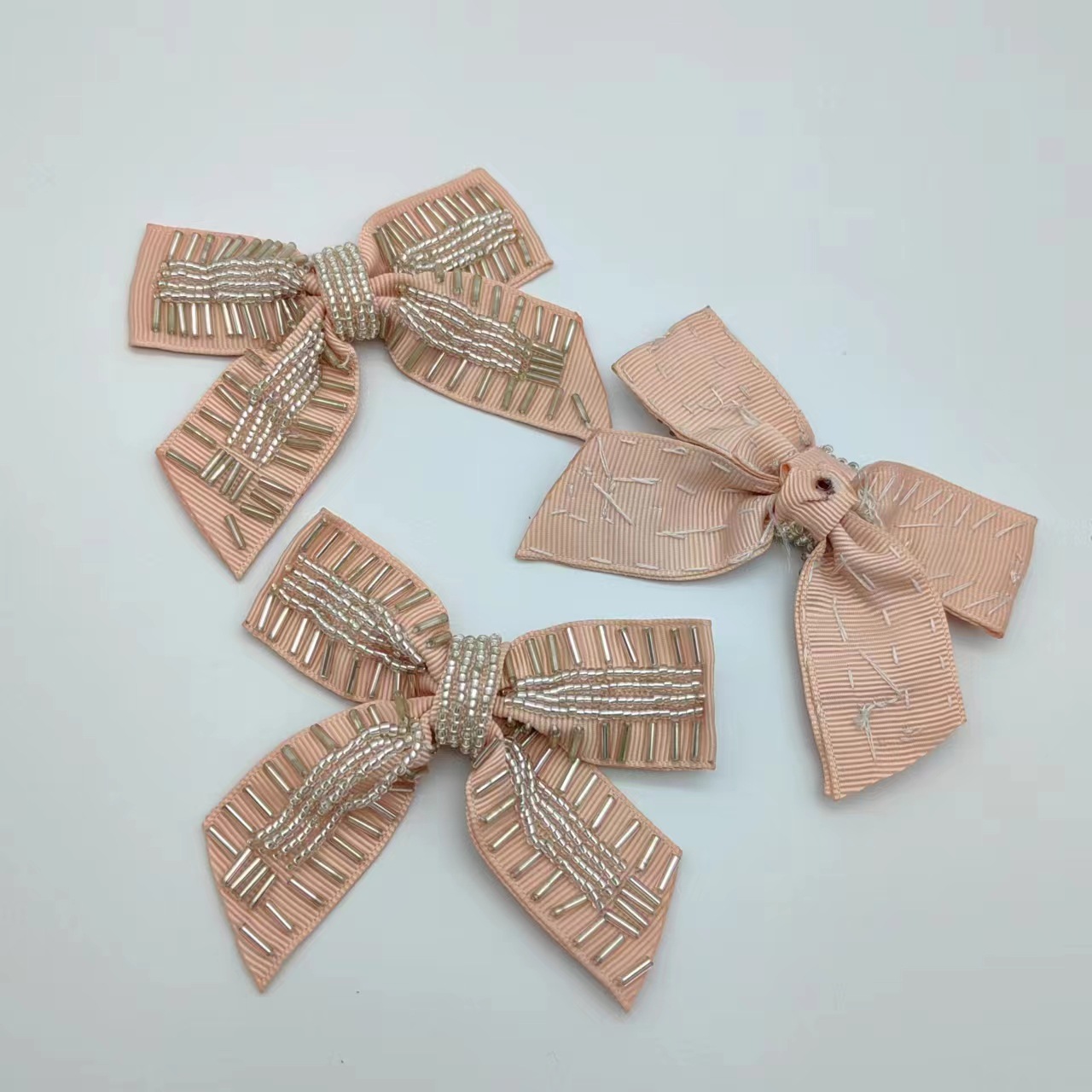 跨境外贸蝴蝶结手工串珠鞋扣帽子服饰服装辅料配件手缝鞋花配饰详情8