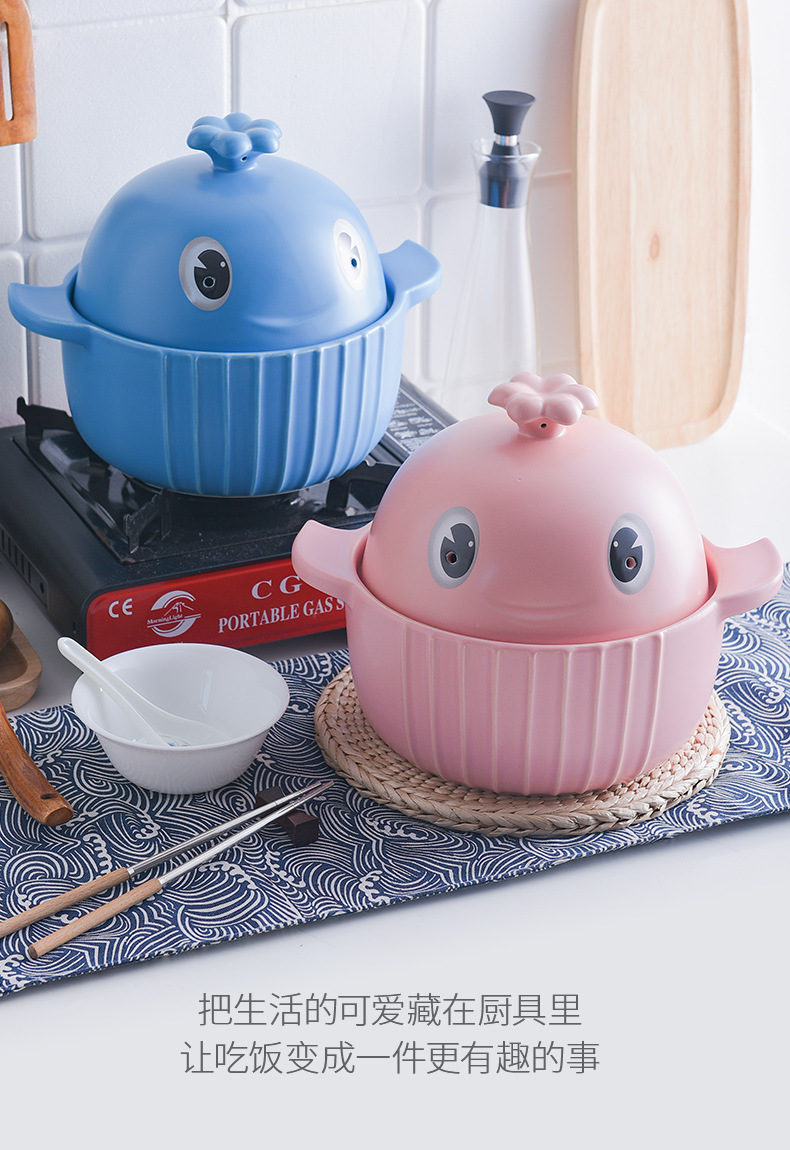 Factory direct sales: Niannian Fish pot, clay stew pot, household open flame induction cooker, gas clay pot, soup and milk pot, gift wholesale pic 11