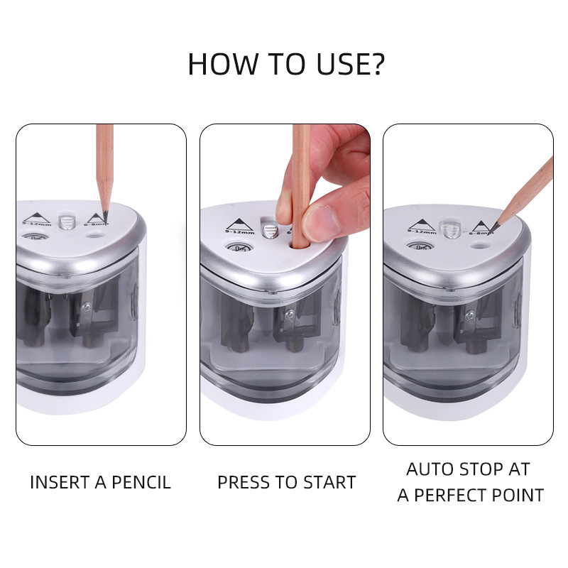 Electric pen sharpener, automatic plastic pencil sharpener, art painting pencil sharpener, student supplies pencil sharpener, pen sharpener pic 15