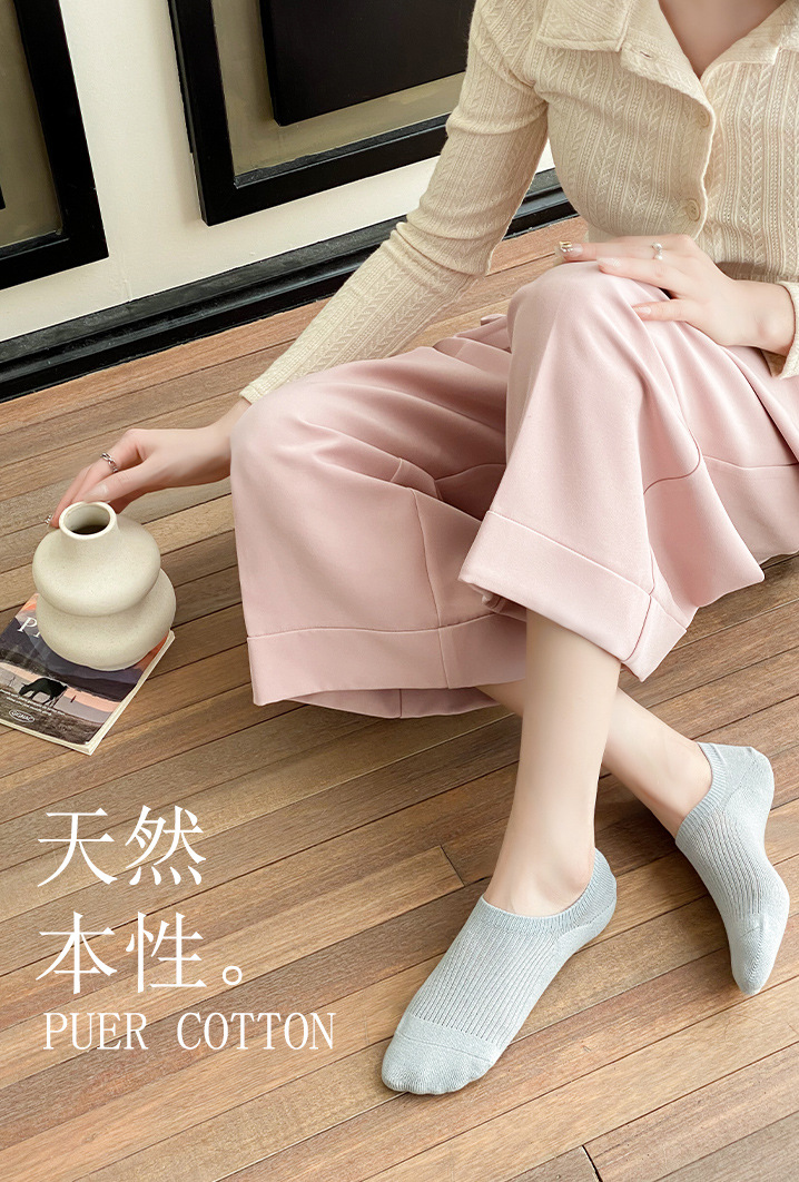 袜子地摊一件代发袜子女春夏薄款短袜浅口船袜女士吸汗纯色隐形袜诸暨女袜批发一件代发详情6