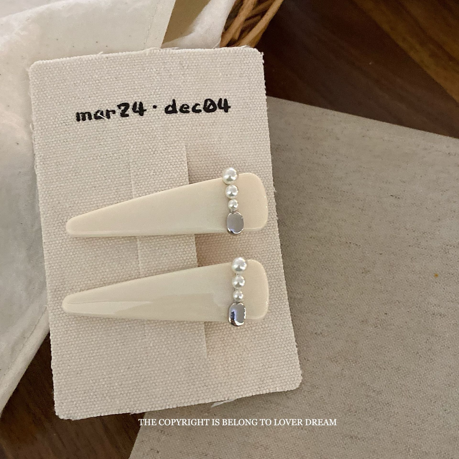 韩国ins新款珍珠黑色质感三角发夹 时尚小香风鸭嘴夹刘海夹发饰女详情20