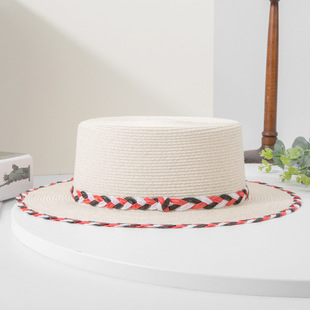 荣美2024春夏新款草编鸭舌帽女士夏季出游轻便休闲百搭遮阳棒球帽详情4