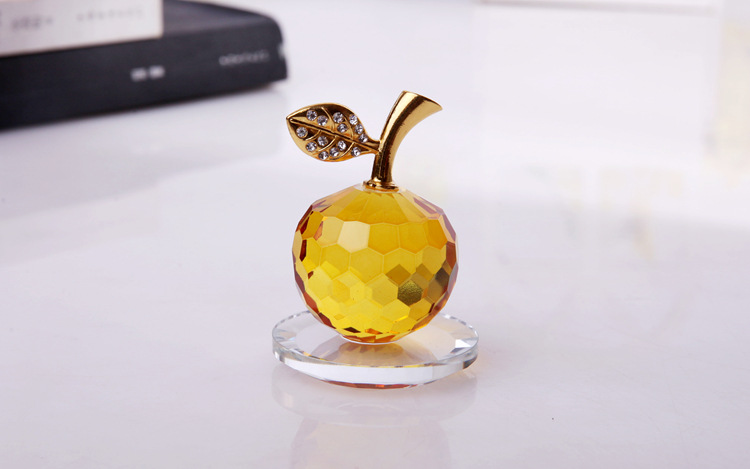 K9 Crystal Apple Christmas Eve Christmas Colored Crystal Craft Souvenir Gift Mobile Phone Counter Decorative Item Xiangyu Crystal pic 6