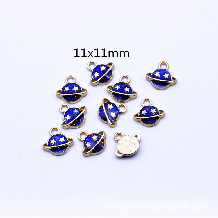 DLY Accessory alloy painting Oil Planet Oval-shaped accessory clothing hair accessory bracelet connection pendant pic 3