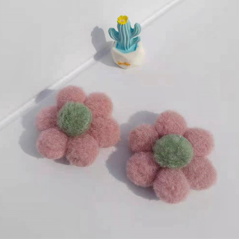 Korean-style plush little flower accessories, colorful flower brooches, bags, hair accessories, clothes, scarves, diy decorative accessories pic 8