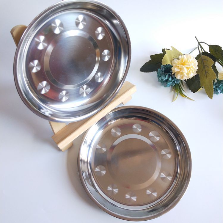 Steel plate, 17CM round plate, imitation stainless steel bowl and plate, large steel bowl, dining plate and plate, tableware, dish basin, Yiwu product pic 7