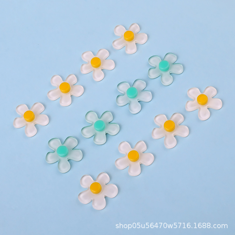 Wholesale of new jelly flower acrylic piece earrings, stud earrings, phone case materials, DIY jewelry and small accessories pic 8