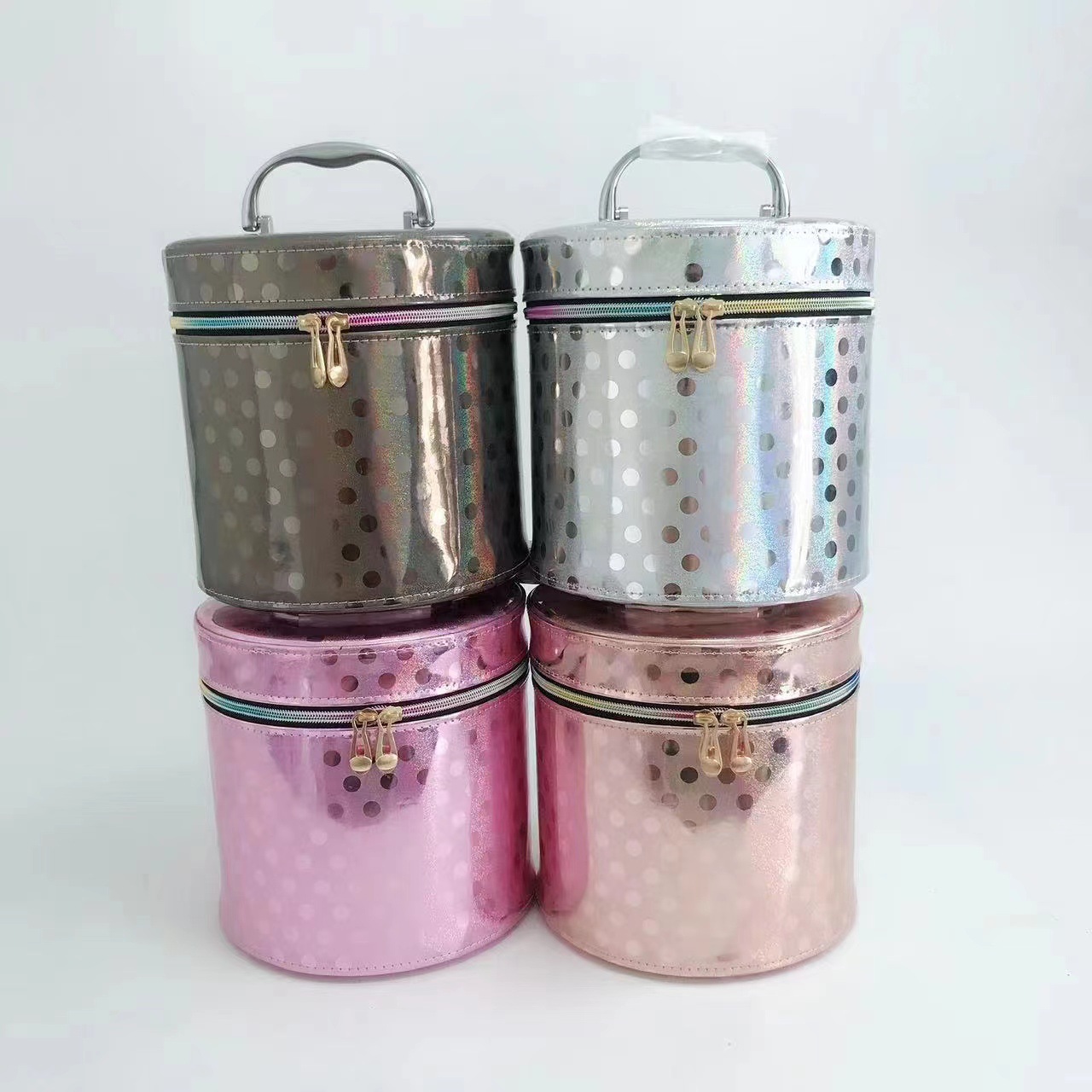 化妆包时尚扎染亮面PU皮防泼水手提化妆箱大容量休闲洋气收纳包详情10