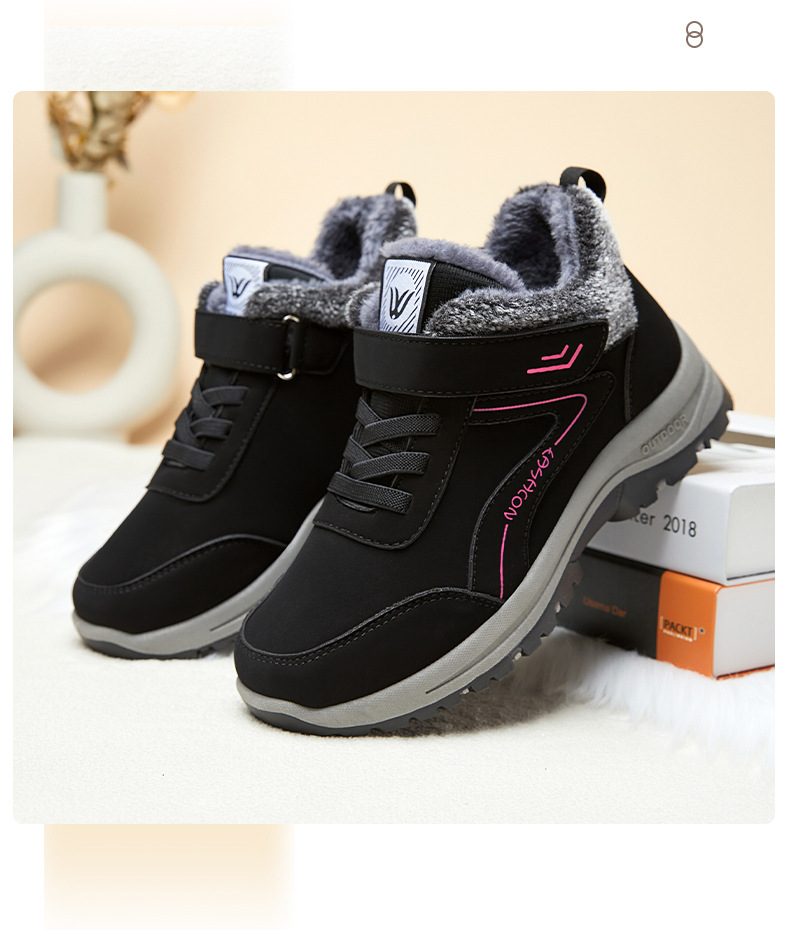 棉鞋妈妈鞋冬季新款加绒加厚老人鞋女士棉靴户外健步鞋防滑雪地靴详情21