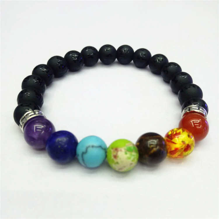 Guangshun Jewelry Seven-color Pearl Six-Character Mantra Bracelet Wholesale DIY Natural Stone Bracelet Wholesale Factory Direct Sales pic 11