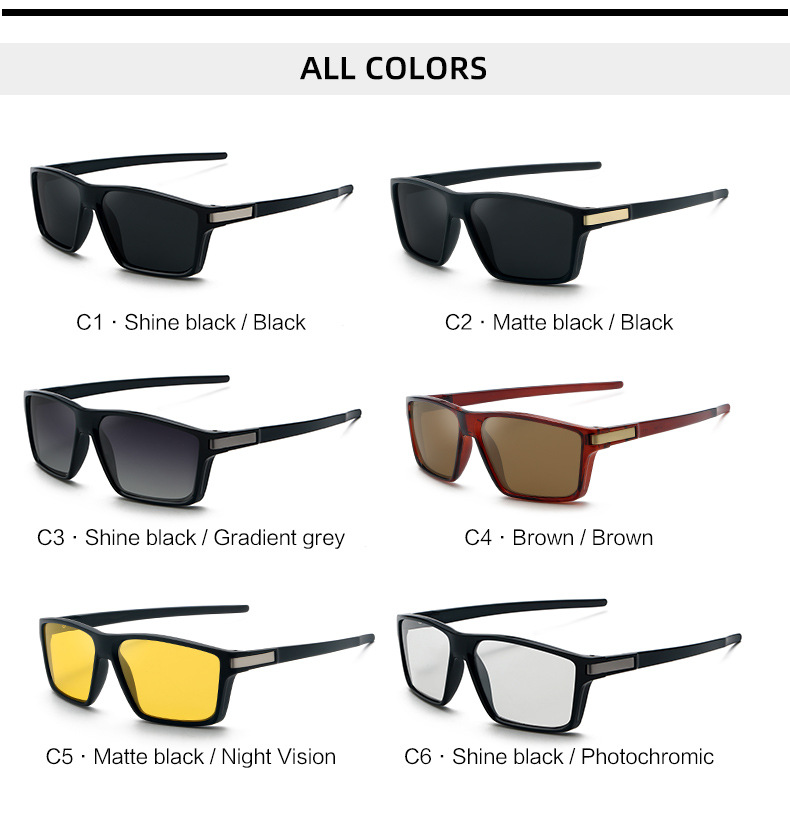 Amazon venta caliente gafas de sol moda hombres gafas de sol polarizador ciclismo gafas de sol para hombres premium sense wholesale pic 17