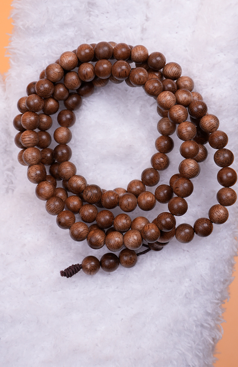 沉水级沉香手串 越南芽庄天然沉香木佛珠手链108颗男女士保真老料详情5
