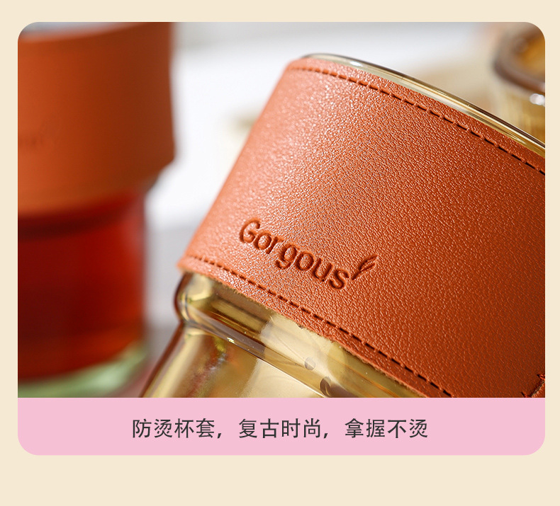 The popular bamboo joint cup, InS-style straw coffee cup, store anniversary promotion advertisement, gift glass water cup with logo printing pic 19