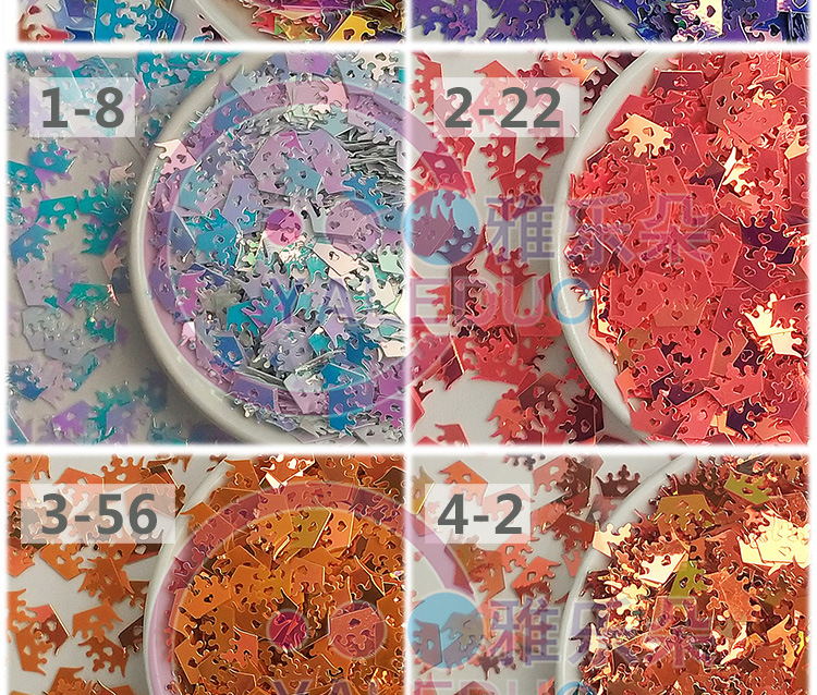Yaliduo Crown Sequin PVC Carnival Sequin Clothing, diy headwear accessories, inflatable label filling material pic 6