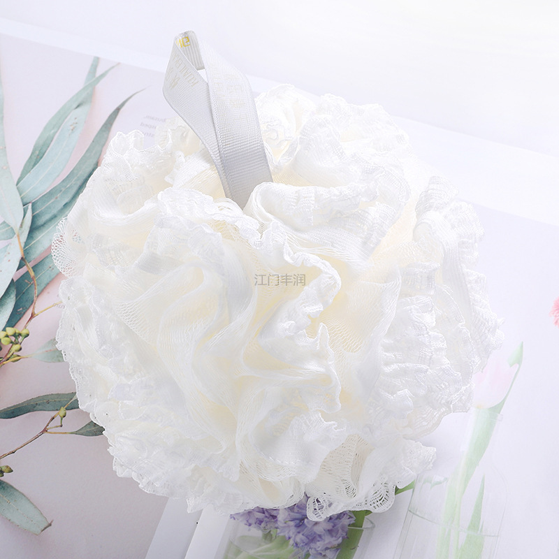 Bath ball manufacturer recommends a new Korean version 60g large lace-trimmed soft bath flower bath ball. Various styles can be customized pic 7