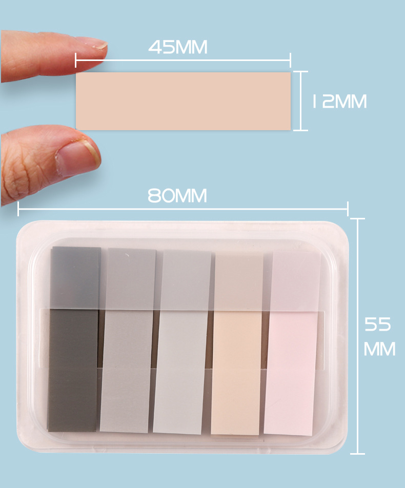 Factory wholesale of loose-leaf, Morandi color sticky notes, fresh and clean, note-taking, pull-out index stickers pic 5