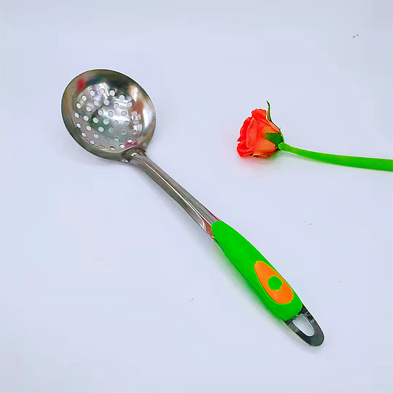Factory direct sales of large stainless steel soup spoons, large rice spoons, large strainers and spatulas, and wholesale kitchenware pic 3