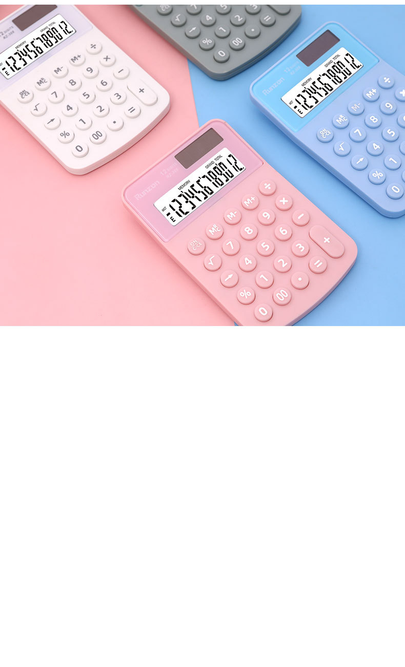 The cute and creative student simple and portable pink goddess mini button RZ-308 calculator with a girlish heart pic 12