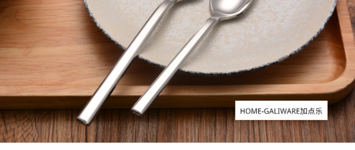 RKT4加点乐西餐不锈钢勺子 韩式不锈钢主餐勺吃饭勺调羹 家用西餐详情10