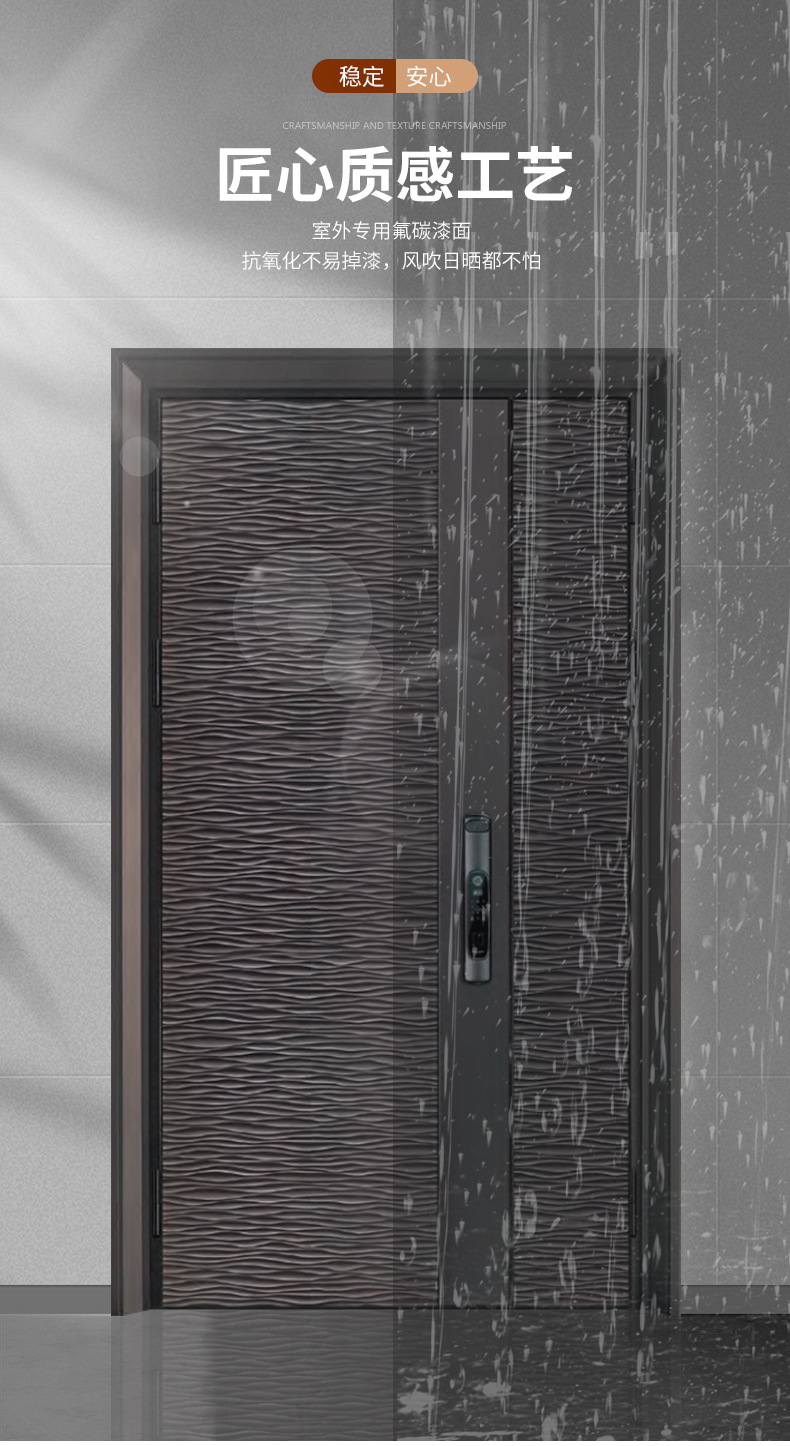 韩式不锈钢门 别墅庭院防盗门不锈钢门 入户门铝精雕门厂家批发详情5
