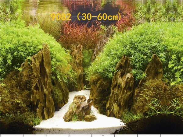 Wholesale production of 60cm high single-sided thin paintings, various ecological aquarium background paintings. Craft paintings. Aquarium equipment pic 86