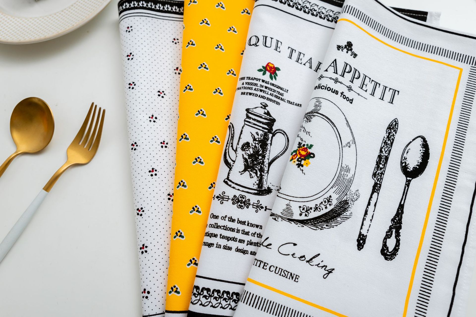 Nordic-style tea towels, placemats, cotton and linen fabric napkins, square home anti-slip napkins, cross-border food background cloth pic 15