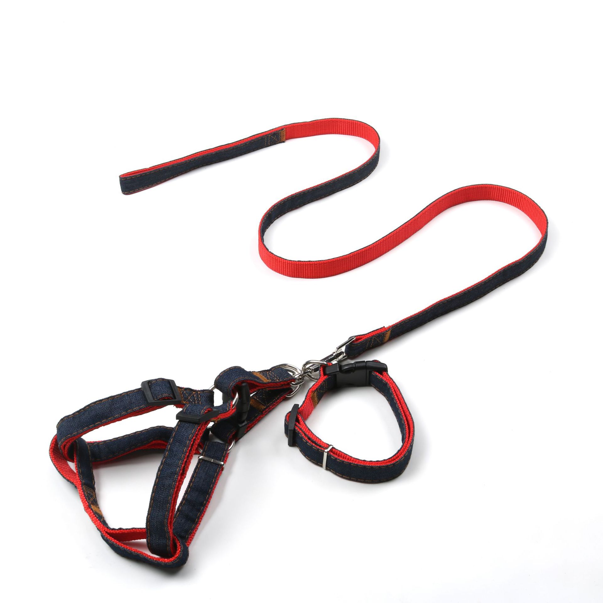 Pet supplies: dog leashes, denim leashes, chest straps, denim dog walking leashes, medium and small-sized dog chains pic 5