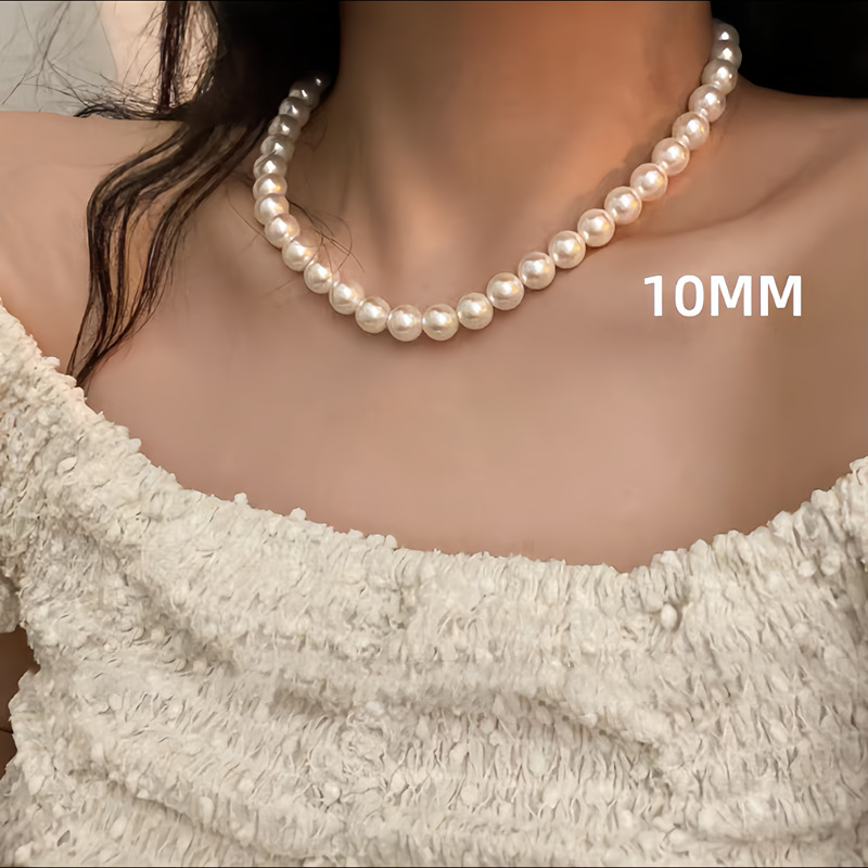 施家仿澳白珍珠项链女轻奢小众高级感春夏气质叠戴锁骨颈链2024详情26