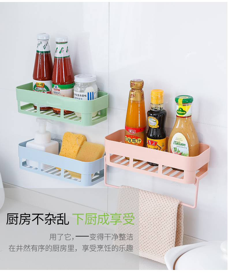 卫生间置物架壁挂浴室置物架免打孔厕所吸壁式吸盘卫浴收纳三角架详情11