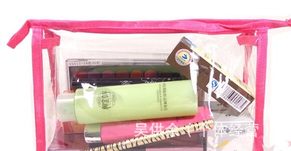 新款韩版化妆收纳包PVC化妆洗漱包 定制旅行透明化妆包厂家批发详情6