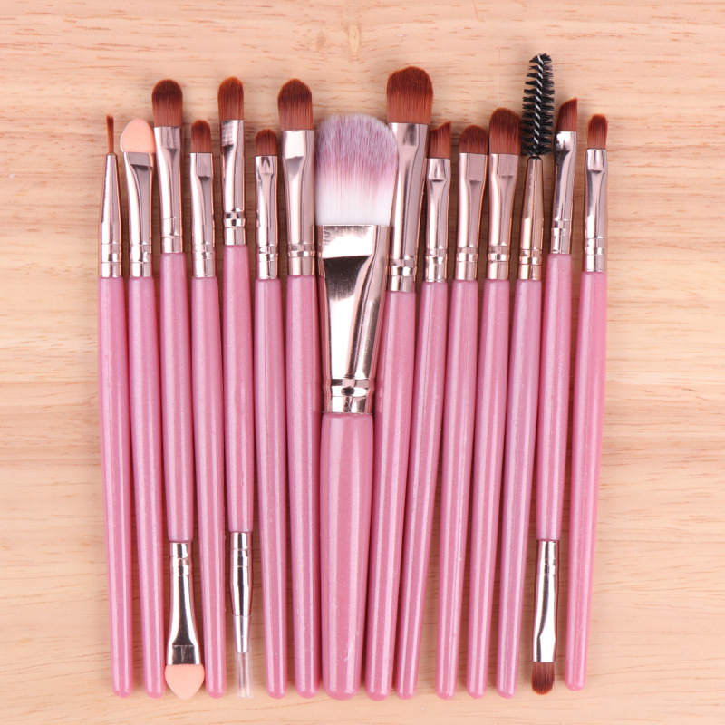 15-piece makeup brush set: eyeshadow brush, eye brush, eyebrow brush, eyelash brush, lip brush, complete set of beauty tools in stock, shanilak pic 6
