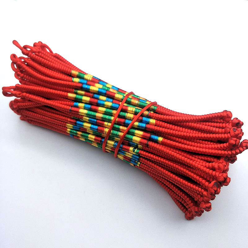 Retro ethnic style alloy oil-dripping small zongzi, Dragon Boat Festival colorful bracelet pendant, five-color string and rope accessory pic 7