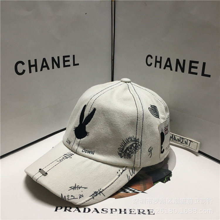 The 2022 Korean version of the spring, summer, autumn and winter all-season sunshade baseball cap with rabbit letters is suitable for both men and women pic 11