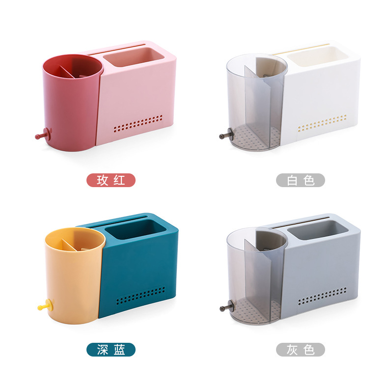 筷子篓置物架筷子笼收纳盒沥水勺子桶家用厨房壁挂式免打孔筷子筒详情17