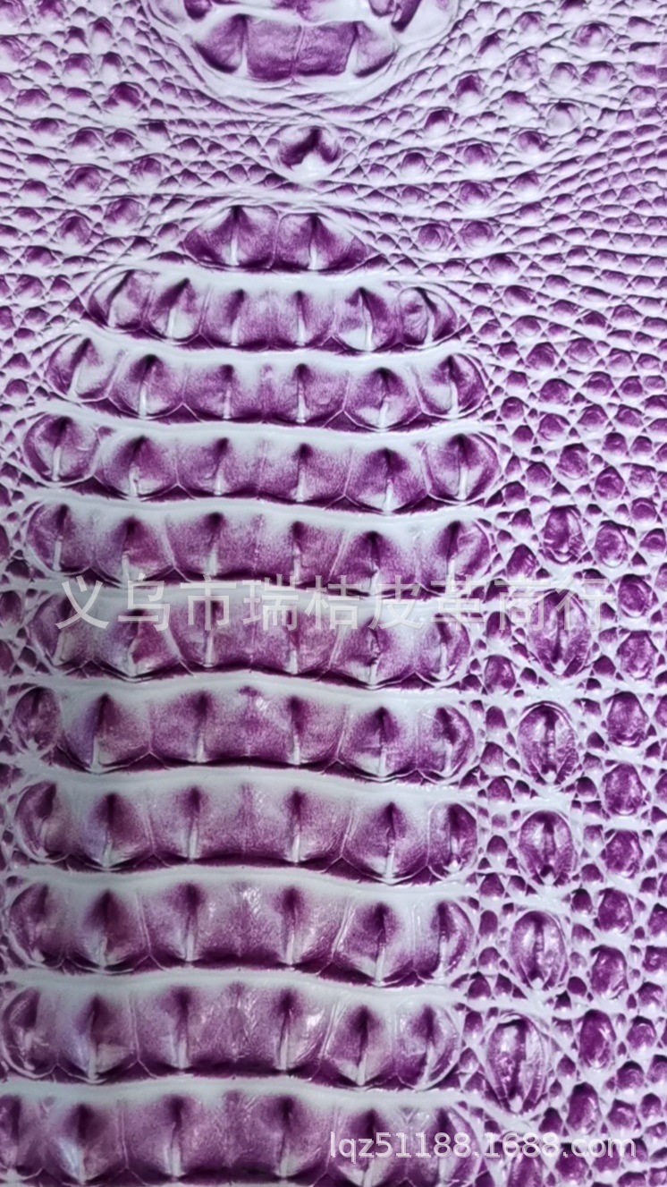 PVC spray-painted crocodile pattern bag leather, fashionable bag leather, spray-painted leather pic 8