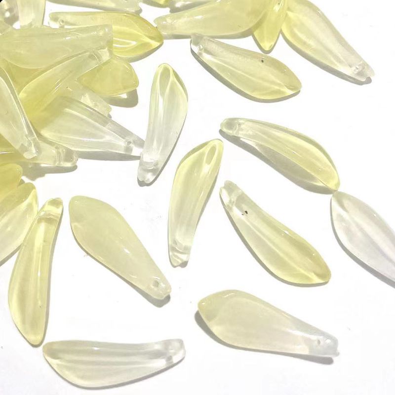 捷克琉璃兰花花瓣9*25mm珠子 DIY手工饰品古风发簪缠花配件材料 瓜子形状精致光泽手工珠子详情10