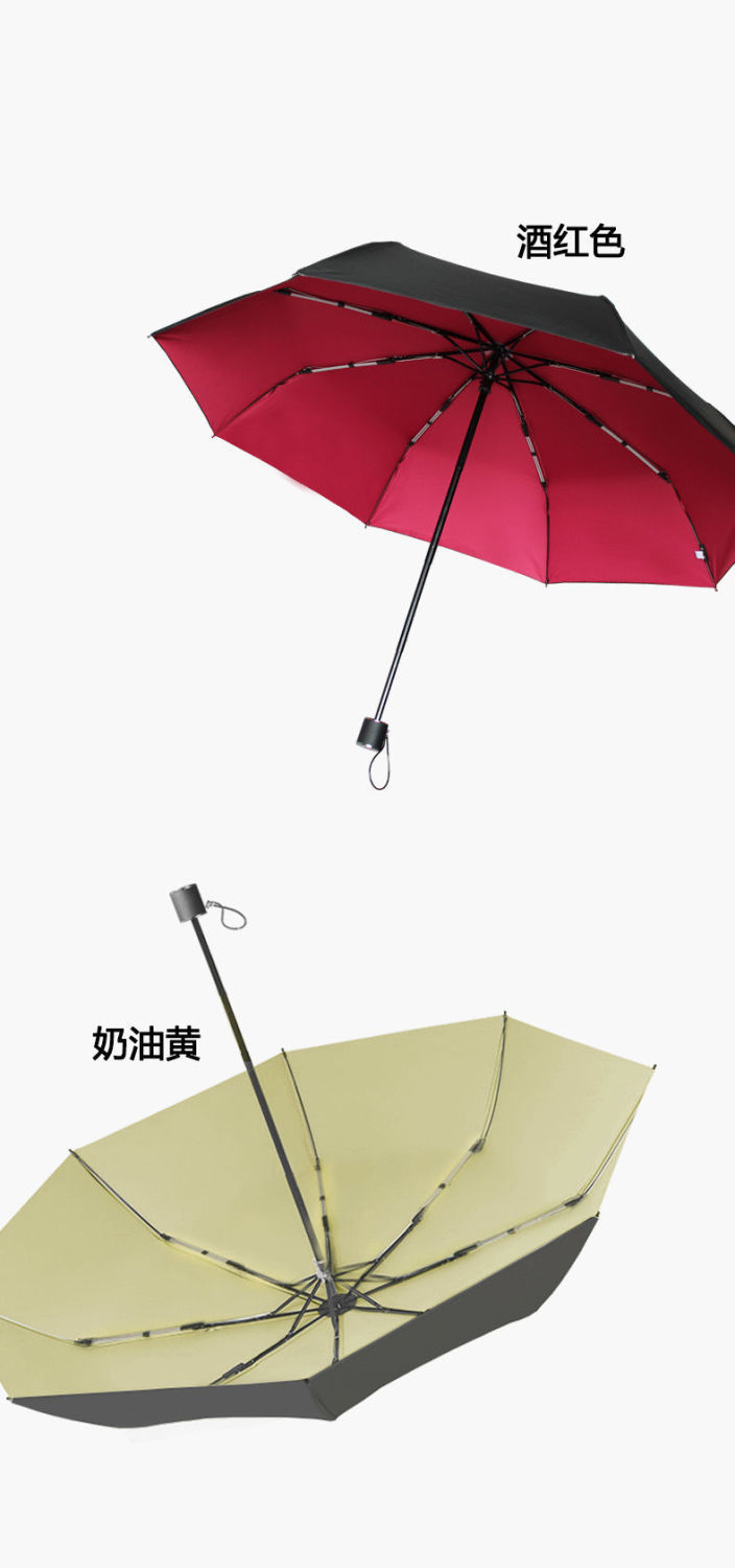 太阳伞加固双龙骨抗风暴雨伞加厚防紫外线晴雨两用四折叠遮阳伞详情14