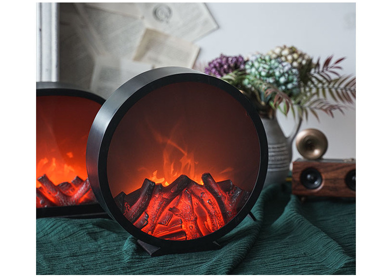 Amazon American-style fireplace, night light, LED flame lamp, fireplace, living room table, hanging decorative items pic 10