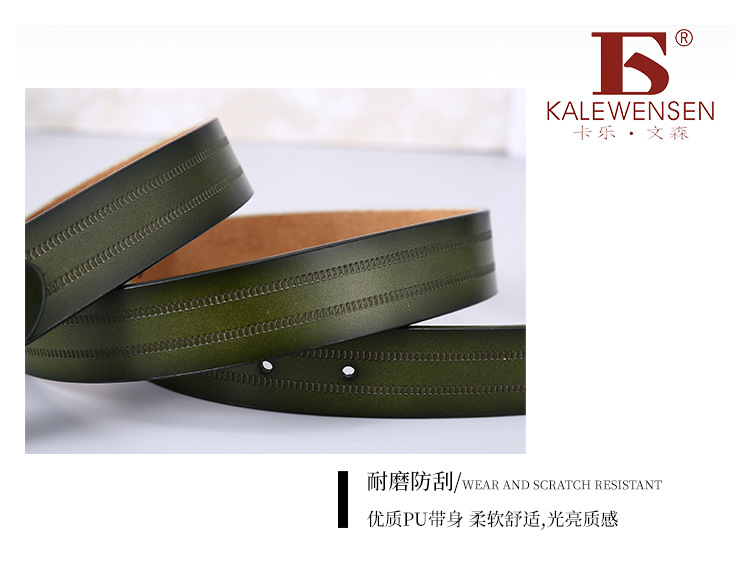 Moda de verano adulto cuatro estaciones universal hombre mono abrigo bordado en stock color sólido cinturón verde pic 7