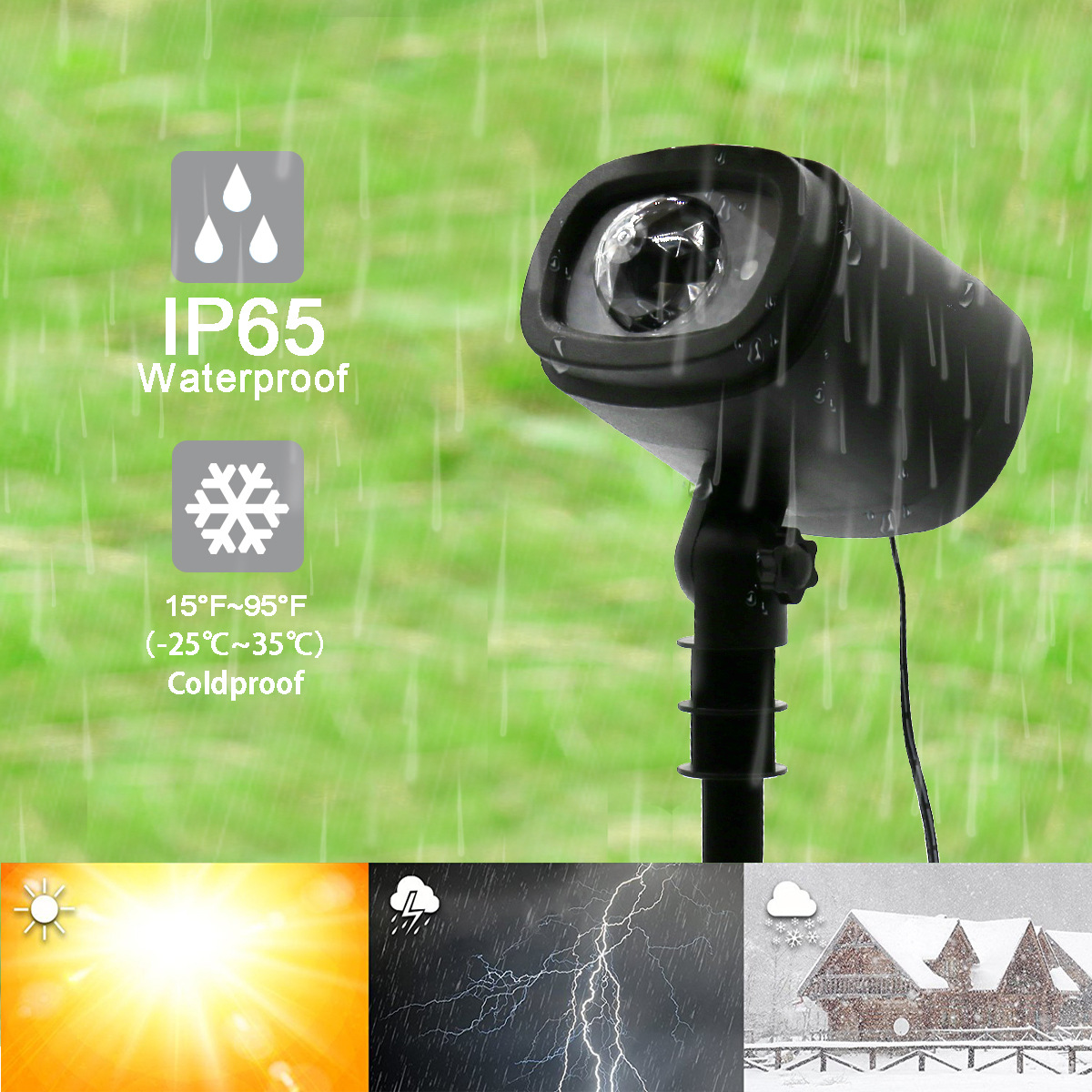 2019 nuevo cross-border especial agua meteoros lluvia luz láser al aire libre a prueba de agua pic 6