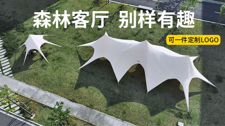 Outdoor Yunding Wanchongshan super-large three-peak tent camping, single-peak canopy, octopus, double-peak lotus canopy pic 1